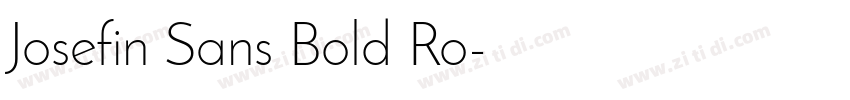Josefin Sans Bold Ro字体转换